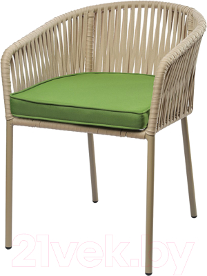Стул садовый Bergenson Bjorn Reed / BB0000813 (бежевый/зеленый) - фото