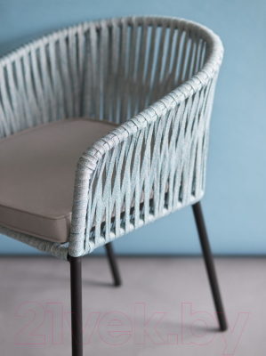 Стул садовый Bergenson Bjorn Reed / BB0000814 (черный/серо-голубой)