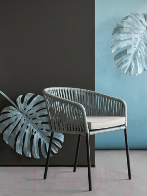 Стул садовый Bergenson Bjorn Reed / BB0000814 (черный/серо-голубой)