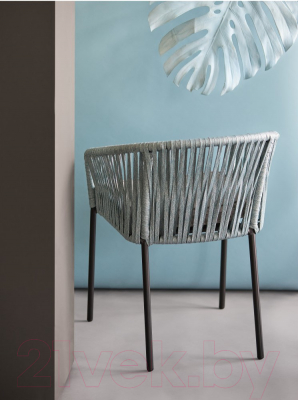 Стул садовый Bergenson Bjorn Reed / BB0000814 (черный/серо-голубой)