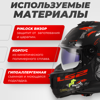 Мотошлем LS2 FF808 Stream 2 Angry Monkey