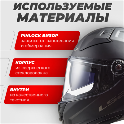 Мотошлем LS2 FF811 Vector II Solid