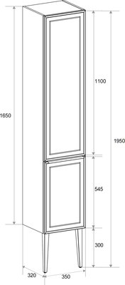 Шкаф-пенал для ванной ЗОВ Севилья / MSPRAL5019