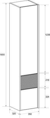 Шкаф-пенал для ванной ЗОВ Позитано / MPP110