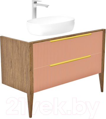 Тумба под умывальник ЗОВ Валенсия 100 / MV1000RAL3012-KP13W - фото