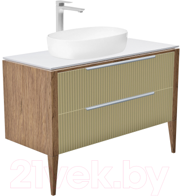 Тумба под умывальник ЗОВ Валенсия 120 / MV1200RAL6013-KP13W - фото