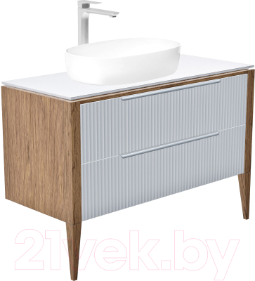 Тумба под умывальник ЗОВ Валенсия 120 / MV1200RAL7047-KP13W - фото