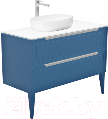 Тумба под умывальник ЗОВ Севилья 100 / MS1000RAL5019-KP13W - фото