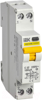 Дифференциальный автомат IEK АВДТ32МL C32 100мА / MVD12-1-032-C-100 - фото