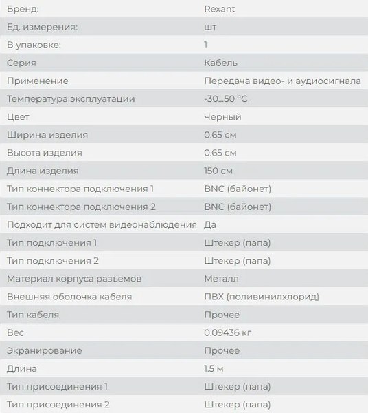 Кабель Rexant 18-2701