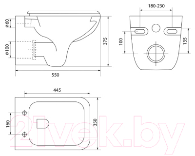 Унитаз подвесной IDDIS Vibe VIBRDSEi25