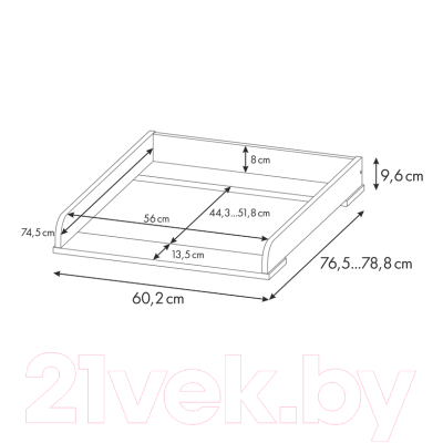 Рамка для пеленания Polini Kids Для комода Универсальная 600 / 0002764.168 