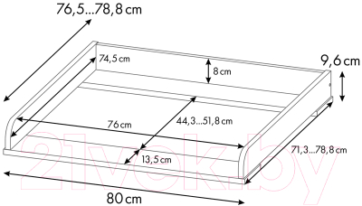 Рамка для пеленания Polini Kids Для комода Универсальная / 0001757.168 