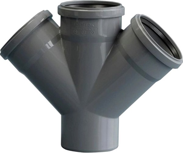 Крестовина внутренней канализации Политэк ТПК 110x110x110/45 ПП - фото