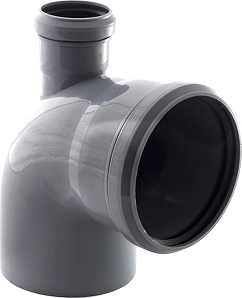 Отвод внутренней канализации Политэк ТПК 110/90 ПП с выходом 50 - фото