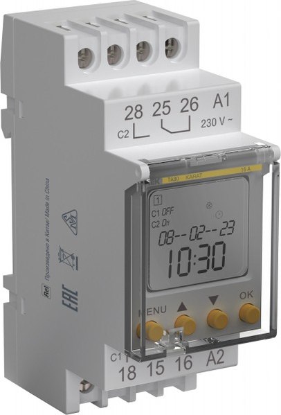 Таймер электронный IEK MTA-A-16 на DIN-рейку - фото