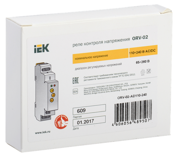Реле напряжения IEK ORV-02-AD110-240