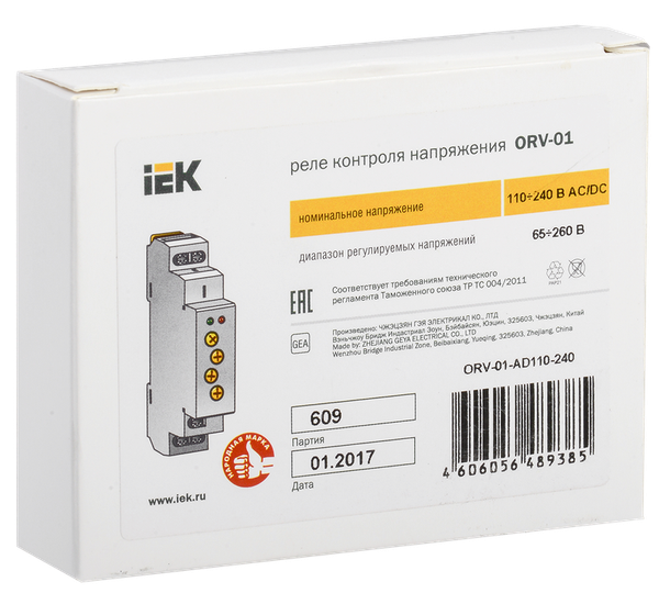Реле напряжения IEK ORV-01-AD110-240