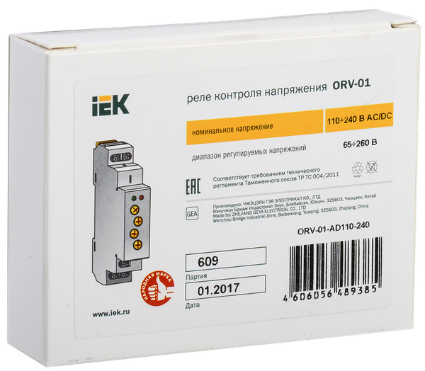 Реле напряжения IEK ORV-01-A220