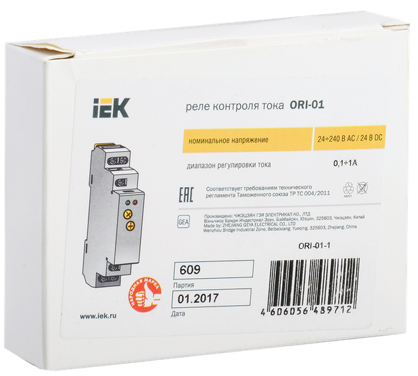 Реле тока IEK ORI-01-1