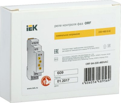 Реле контроля фаз IEK ORF-03-220-460VAC