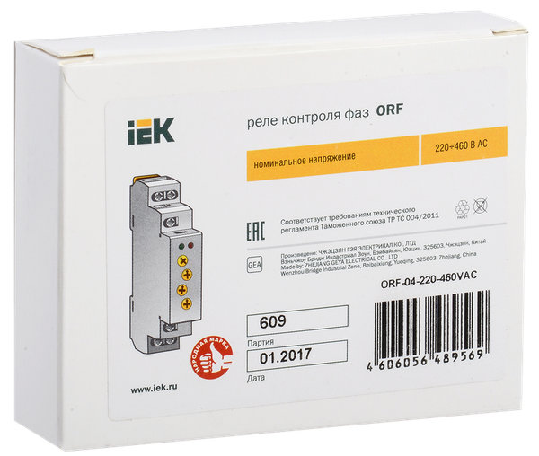 Реле контроля фаз IEK ORF-04-220-460VAC