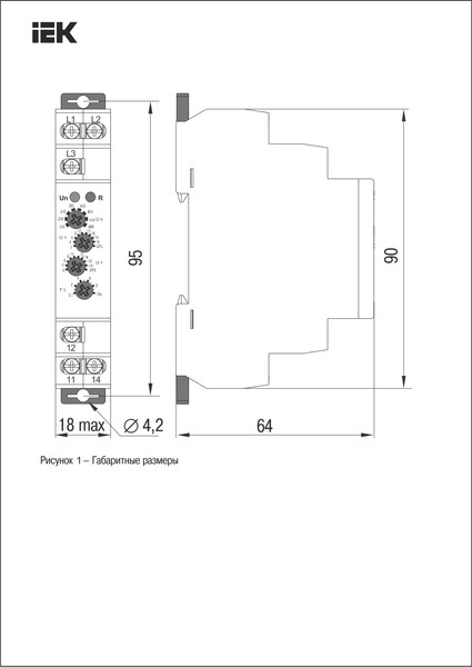 Реле контроля фаз IEK ORF-05-220-460VAC