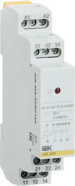 Реле промежуточное IEK OIR-308-ACDC12V - фото