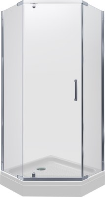 Душевой уголок Triton Дека 100x100 (хром, с поддоном) - фото