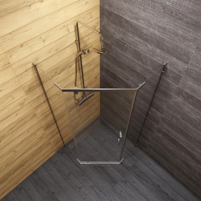 Душевой уголок Triton Дека 100x100 (хром, с поддоном)