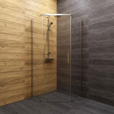 Душевой уголок Triton Дека 100x100 (хром, с поддоном)