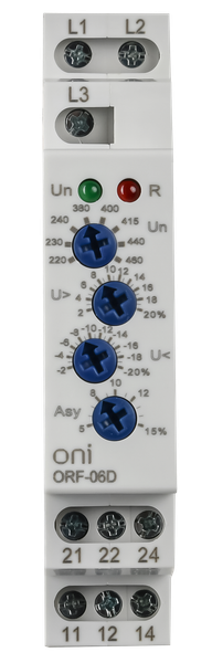 Реле контроля фаз ONI ORF-06D-220-460VAC