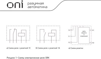 Реле интерфейсное ONI ORK-1-1A-DC24V
