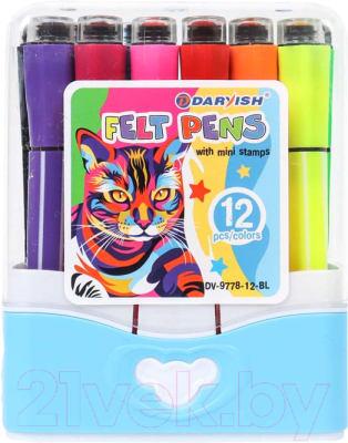 Фломастеры Darvish Штампы / DV-9778-12BL - фото