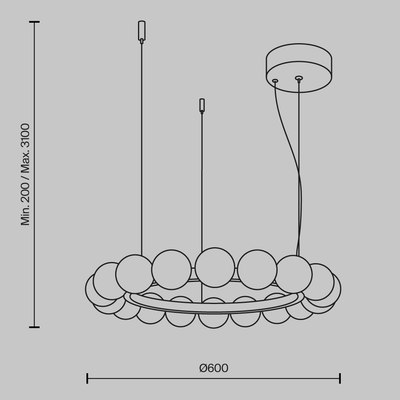 Люстра Maytoni Modern MOD331PL-L32BS3K