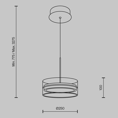 Потолочный светильник Maytoni Modern MOD348PL-L18BBS3K