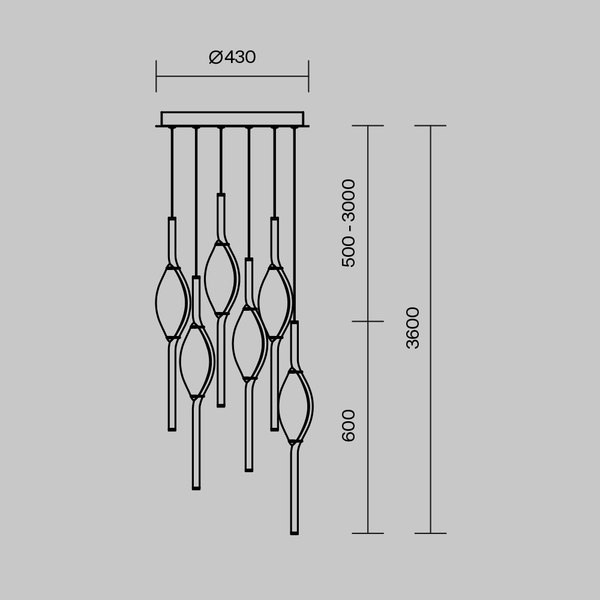 Люстра Maytoni Modern MOD347PL-L48BS3K