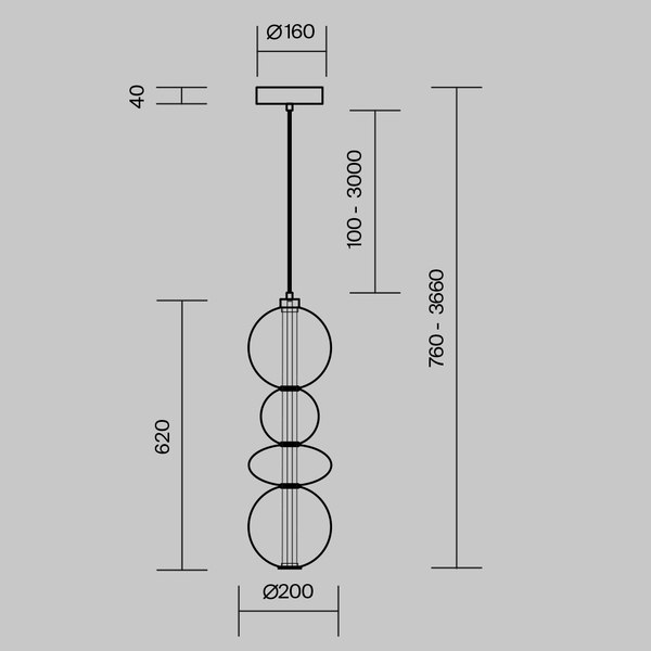 Потолочный светильник Maytoni Modern MOD307PL-L36B3K