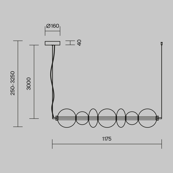 Потолочный светильник Maytoni Modern MOD307PL-L40B3K