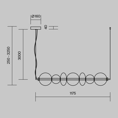 Потолочный светильник Maytoni Modern MOD307PL-L40BS3K