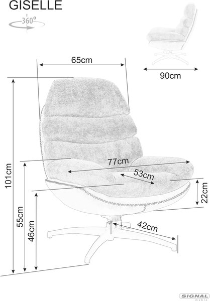 Кресло мягкое Signal Giselle
