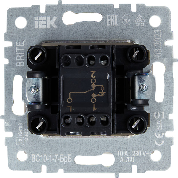 Выключатель IEK Brite BR-V12-1-10-K01