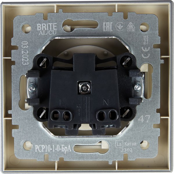 Розетка IEK Brite BR-R10-10-K47-F