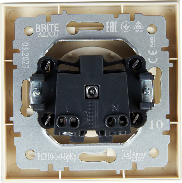 Розетка IEK Brite BR-R10-10-K10-F