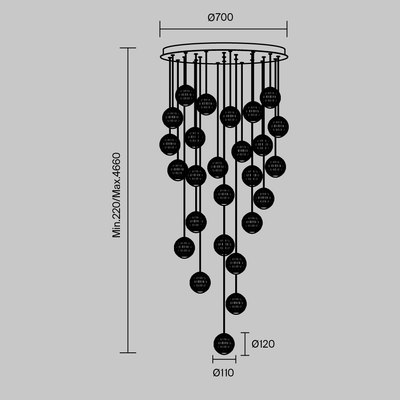 Люстра Maytoni Modern MOD293PL-L140BS3K