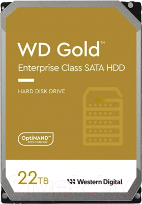 Жесткий диск Western Digital Gold 22TB (WD221KRYZ) - фото