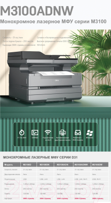 МФУ Deli M3100ADNW