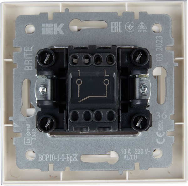 Выключатель IEK Brite BR-V10-0-10-K36-F