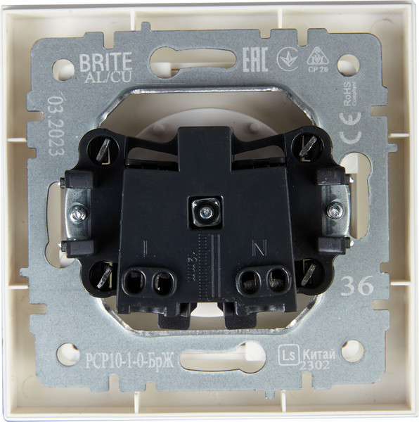 Розетка IEK Brite BR-R10-10-K36-F