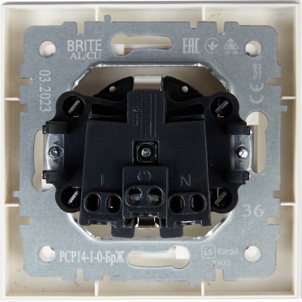 Розетка IEK Brite BR-R14-16-K36-F